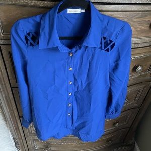 Blu Pepper - Size Small - Blue top